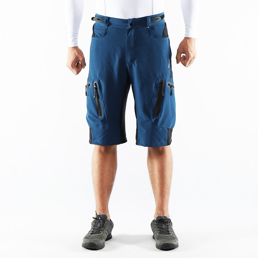 ARSUXEO Men's Outdoor Sports Cycling Shorts MTB Downhill Trousers Mountain Bike Bicycle Shorts Water Resistant Loose Fit 1202
