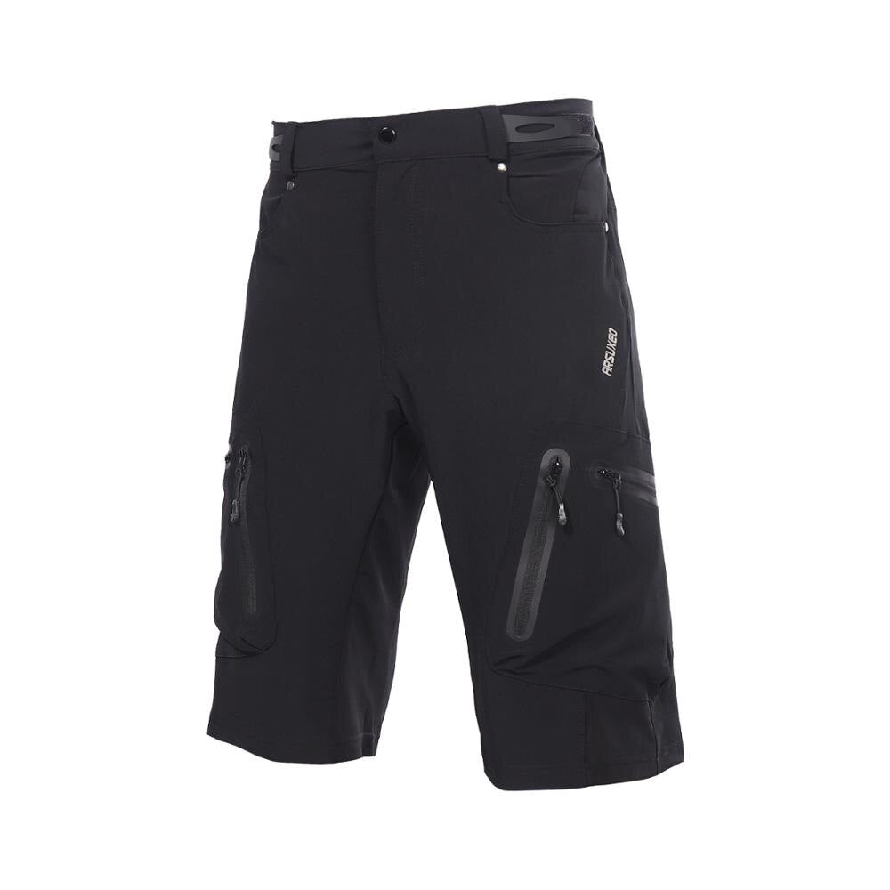 ARSUXEO Men's Outdoor Sports Cycling Shorts MTB Downhill Trousers Mountain Bike Bicycle Shorts Water Resistant Loose Fit 1202