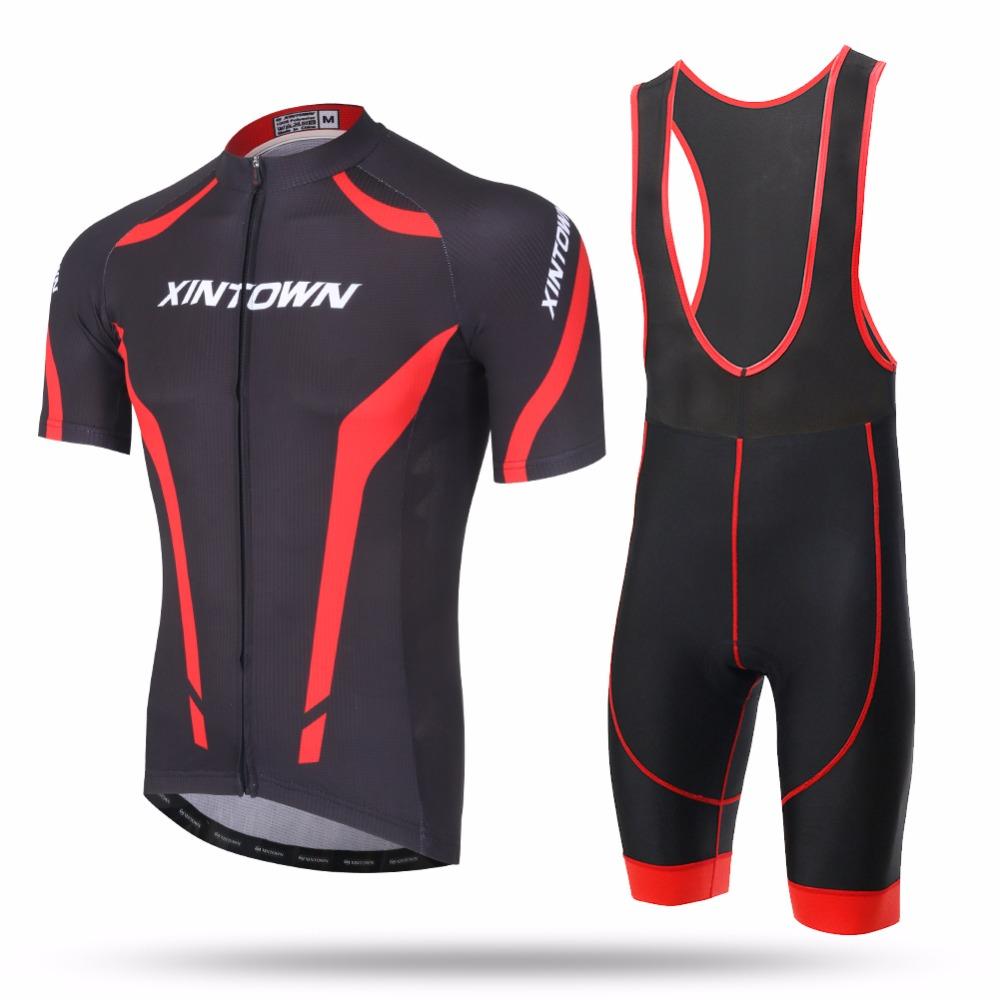 XINTOWN Breathable Anti-Sweat Sleeve Cycling Sets Clothes Jerseys Bib Shorts Bike Ropa Ciclismo Bicycle  XINGNUOHON