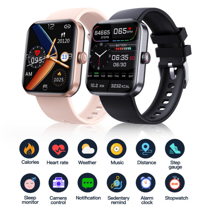 F57L sports wristband heart rate blood pressure monitoring body temperature information push Bluetooth smart watch