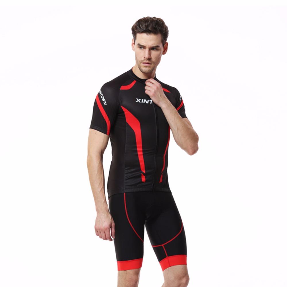 XINTOWN Breathable Anti-Sweat Sleeve Cycling Sets Clothes Jerseys Bib Shorts Bike Ropa Ciclismo Bicycle  XINGNUOHON