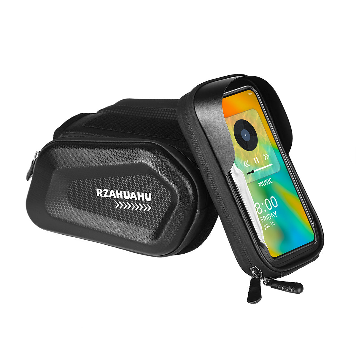 RZAHUAHU Hard Shell Mountain Bike Bicycle Bag Front Beam Bag Bicycle Bag Waterproof Upper Tube Bag Riding Portable Equipment