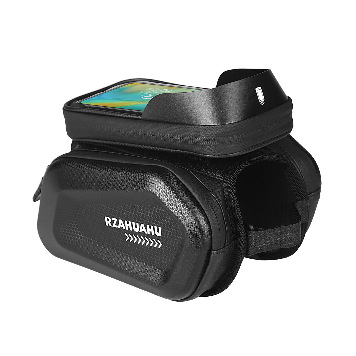 RZAHUAHU Hard Shell Mountain Bike Bicycle Bag Front Beam Bag Bicycle Bag Waterproof Upper Tube Bag Riding Portable Equipment