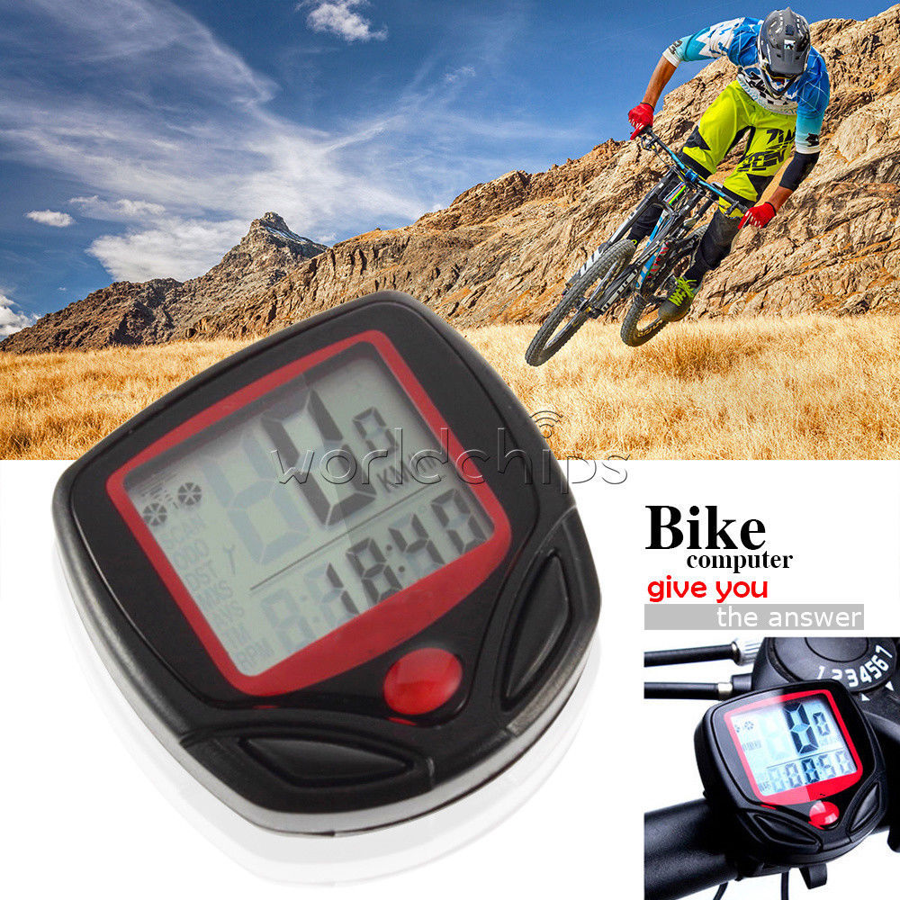 Mountain Bike Stopwatch Bicycle Pulse Speed Standard Speedometer Speedometer 15 Function Stopwatch Riding Equipment