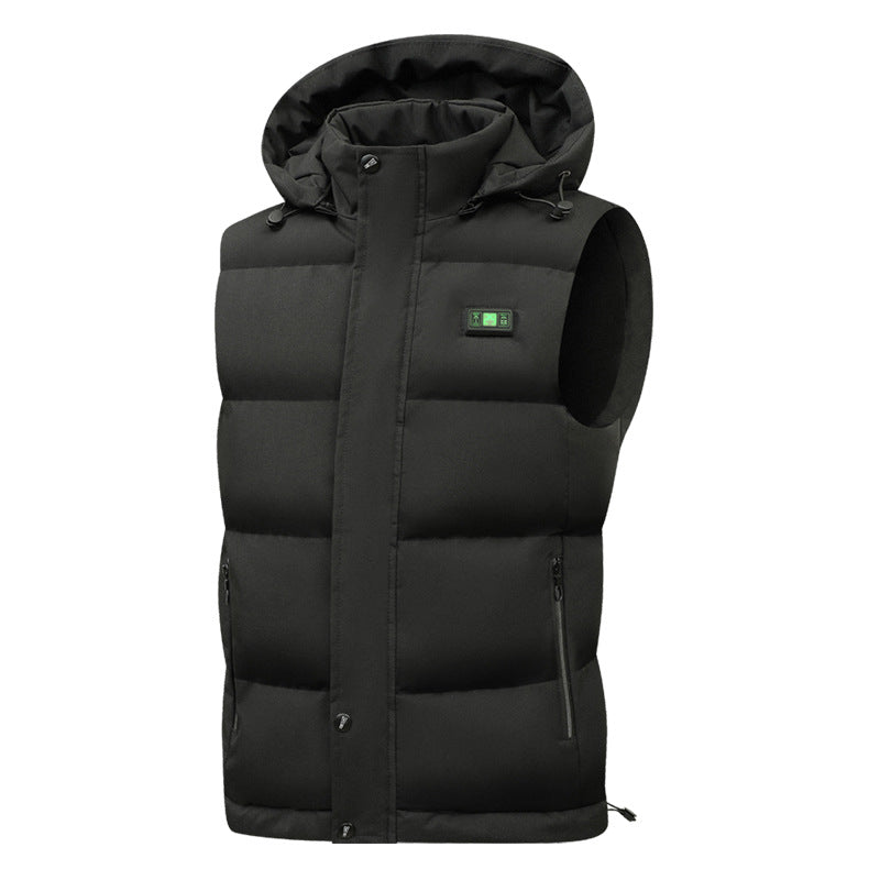 Display screen temperature heating vest, smart heating vest, male USB electric heating vest