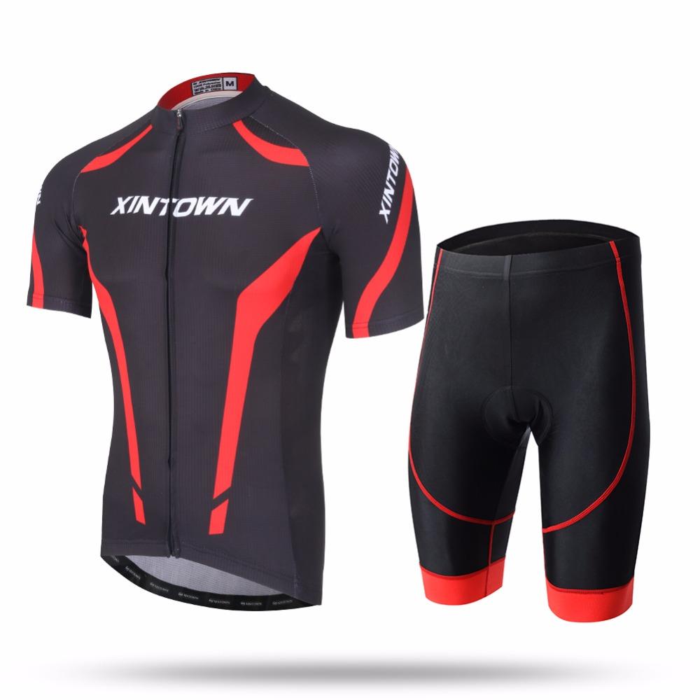XINTOWN Breathable Anti-Sweat Sleeve Cycling Sets Clothes Jerseys Bib Shorts Bike Ropa Ciclismo Bicycle  XINGNUOHON